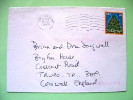 Ireland 1997 Cover To England - Christmas Tree - Cartas & Documentos