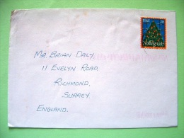 Ireland 1997 Cover To England - Christmas Tree - Briefe U. Dokumente