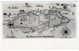 BAHAMAS - THE ISLAND OF NEW PROVIDENCE - MAP - 1958 - Bahama's