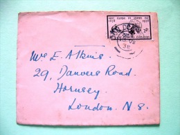 Ireland 1938 Cover To England - Father Theobald Mathew (stamp Damaged) - Briefe U. Dokumente