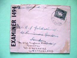 Ireland 1940 Cover To England - Censored - Map - Brieven En Documenten