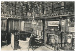 (PF 888) Very Old Postcard - Carte Ancienne - Abbotsford Library - Biblioteche