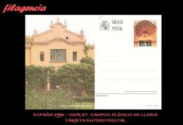 EUROPA. ESPAÑA. ENTEROS POSTALES. TARJETA ENTERO POSTAL 1996. TURISMO. CHALET. CAMPOS ELÍSEOS DE LLEIDA - 1931-....