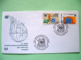 United Nations Vienna 1981 FDC Cover - Volunteer Program - Earth Globe Map - Cartas & Documentos