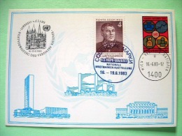 United Nations Vienna 1983 Special Cancel Limburg On Postcard - Trade And Development - Russia Stamp - Brieven En Documenten