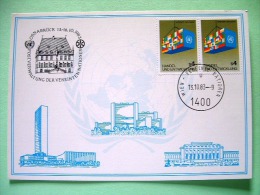 United Nations Vienna 1983 Special Cancel Osnabruck On Postcard - Trade And Development - Container - Covers & Documents