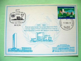 United Nations Vienna 1984 Special Cancel Wien On Postcard - UN Office - Brieven En Documenten