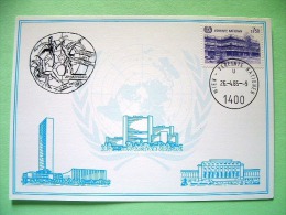 United Nations Vienna 1985 Special Cancel Braunschweig Postcard - ILO - Thant Pavillon - Cartas & Documentos