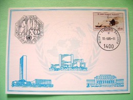 United Nations Vienna 1985 Special Cancel MOPHILA NAPOSTA Hamburg On Postcard - 40 Anniv. Of United Nations - Houses ... - Lettres & Documents