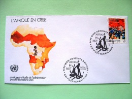 United Nations Vienna 1986 FDC Cover - Africa In Crisis - Map - Cartas & Documentos