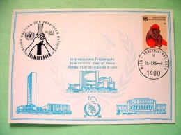 United Nations Vienna 1986 Special Cancel Bremerhaven On Postcard - Mother And Child - Covers & Documents