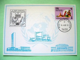 United Nations Vienna 1988 Special Cancel Essen On Postcard - Fight Agains Hunger - Storia Postale