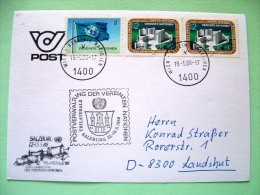 United Nations Vienna 1988 Special Cancel Salzburg On  Postcard - UN Office - Flag - Storia Postale