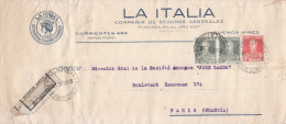 Lettre Recommandée à En-tête De La Compagnie Générale D'assurance La Italia De 1930 - FRANCO DE PORT - Lettres & Documents