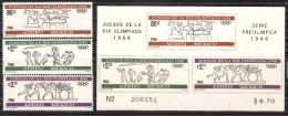 1966 Serie Pre Olímpica México 68 Diseños DIEGO RIVERA  Painter Pre-Olympic Designs MNH - Mexiko