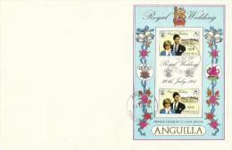 Anguilla 1981 Royal Wedding Souvenir Sheet FDC - Anguilla (1968-...)