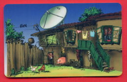 H357 / MOBIKA - OLD HOUSE , Television Aerials PIG COW HEN - Phonecards Télécartes Telefonkarten Bulgaria Bulgarie - Bulgarien