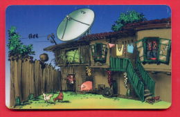 H364 / MOBIKA - OLD HOUSE , Television Aerials PIG COW HEN - Phonecards Télécartes Telefonkarten Bulgaria Bulgarie - Telecom