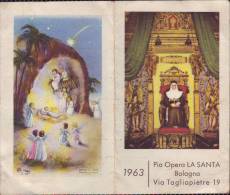 Calendario Anno 1963, Pieghevole Soggetto Religioso - Kleinformat : 1961-70