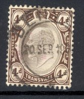 TRANSVAAL, Postmark ´DENVER´ On Edward VII Stamp - Transvaal (1870-1909)