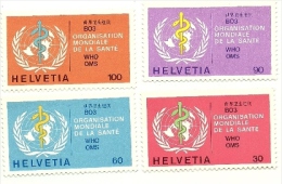 1975 - Svizzera S446/49 Organizzazione Mondiale Sanità C3511, - WGO