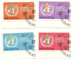 1975 - Svizzera S446/49 Organizzazione Mondiale Sanità C3512, - WHO