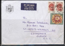 INDIA Postal History Letter Brief IN 006 Famous Personalities Air Mail - Cartas & Documentos