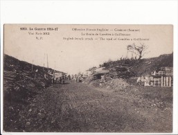Carte 1917 La Guerre 1914 : COMBLES / Offensive Franco-anglaise :route De Combles à Guillemont - Combles