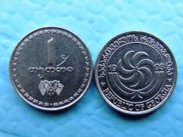 Coin From Georgia, 1 Tetri 1993 Year KM# 76, - Georgien