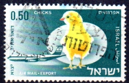 ISRAEL 1968 Air. Israeli Exports - 50a Chick & Egg (Chicks)  FU - Airmail