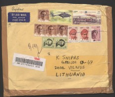 INDIA Postal History Letter Brief IN 023 Personalities Mother Teresa Aviation Helicopter Air Mail - Lettres & Documents