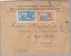 A.O.F. Senegal 19??3-27 Dakar Gouvernement Général Brief Nach Zürich - Lettres & Documents