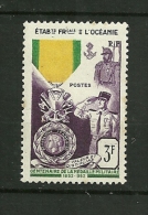 Ets.Francais D´Océanie 1952  N°202 Centenaire Médaille Militaire  Neuf Avec Trace De Charnière - Unused Stamps