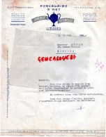 87 - LIMOGES - FACTURE PORCELAINE D' ART JAMMET SEIGNOLLES-127 RUE FRANCOIS PERRIN- 1955- PORCELAINES - Other & Unclassified