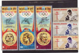 Olympics 1972 Munich - Olympic Games 1972- Munich, Tuberculose, Burundi, Obliteres,... - Gebruikt