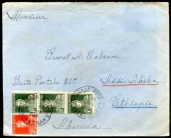 ARGENTINA TO ETHIOPIA, CAÑADA RICA Cancel On Cover 1932, FANTASTIC! - Cartas & Documentos