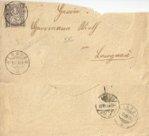 Brief  Aeschau - Signau - Langnau           1879 - Storia Postale