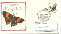 Papillon  Chlorinda Hairstreak, Sur Lettre D´Australie - Postmark Collection