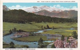 First View Of Longs Peak From Thompson Canon Rocky Mountain National Park Colorado - Rocky Mountains