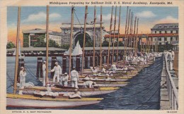 Midshipmen Preparing For Sailbat Drill U S Naval Academy Annapolis Maryland 1955 - Annapolis