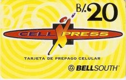 TARJETA DE PANAMA DE BELLSOUTH DE CELL XPRESS B/.20 - Panamá