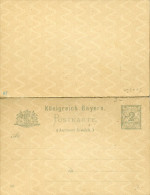 Entier Postal  Carte Avec Réponse Payée 2 Pf Gris Neuf - Lettres & Documents