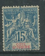 Cote D´Ivoire N° 6 O Type Groupe : 15 C. Bleu, Oblitération Trés Faible SinonTB - Used Stamps