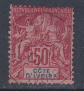 Cote D´Ivoire N° 11 O Type Groupe : 50 C. Rose, Oblitération Moyenne Sinon TB - Used Stamps