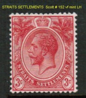 STRAITS SETTLEMENTS    Scott  # 152* VF MINT LH - Straits Settlements