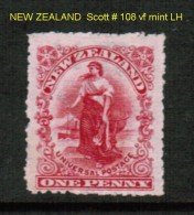 NEW ZEALAND    Scott  # 108* VF MINT LH - Neufs