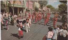 Disney :   The  Disneyland  Band  , Mickey  Mouse  Leads  The Band In A Lively Parade Along Main Street  Usa - Disneyland