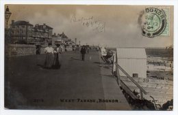 West Parade Bognor Beach Animated Scene Real Photo RPPC Original Ca1900 Postcard AK  Carte Postale W4-281 - Bognor Regis