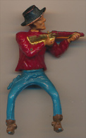 Figurine STARLUX : Cavalier Cow-Boy épaulant Et Tirant, Far-West.. - Starlux