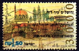 ISRAEL 1995 3000th Anniv Of City Of David (Jerusalem) - 1s.50 - Illustration  Jerusalem From 19th-cent Map  FU - Used Stamps (without Tabs)